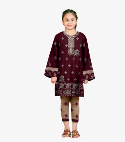 2 Peice Embroidery Lawn Unstiched Baby Collection 230